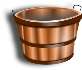 Bucket Water Tub - Clip Art Png