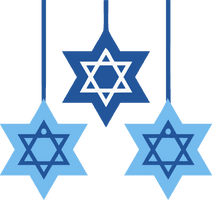 Hanukkah Electric Blue Design Pattern For Happy Traditions - Free PNG