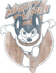 Mighty Mouse - Mighty Mouse Flying With Purpose Png