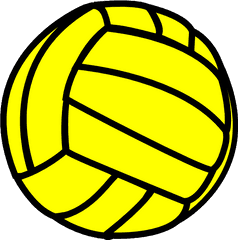 Yellow Volleyball Clip Art - Volleyball Black And Yellow Png