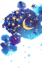 Download Painted Sky Night Star Moon Png Free Photo Clipart - Stars And Moon Border