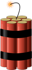 Orange Cylinder Tnt Png Clipart - Dynamite Clipart Png