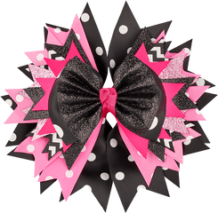 Pinkblack Bow - Party Favor Png