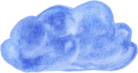 Blue Watercolor Clouds Transparent - Coloured Clouds Png Transparent