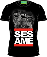 Cookie Monster Elmo And Oscar The - Sesame Street Run Dmc Shirt Png