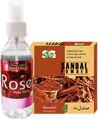 Rose Water Spray With Sandal Wood Powder 120ml - 25gm Saeed Ghani Rose Water Png