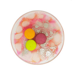Pink And Gold Round Resin Tray - Circle Png