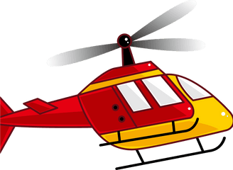 Download Hd Helicopter Clipart Yellow Transparent - Transparent Helicopter Cartoon Png