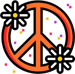 Peace Sign Png Icon - Simbolos Amor Y Paz