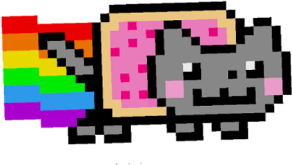 Nyan Cat Png Transparent 4 Image - Pixel Art Nyan Cat