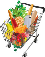 Grocery Shopping Cart Png Picture Arts - Shopping Cart Grocery Png