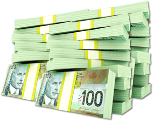 Our Team Works Hard To Promote - Canadian Money Stack Png