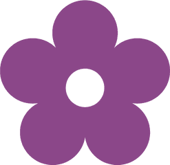 Clip Art Purple Flower - Bib Flower Aesthetic Png