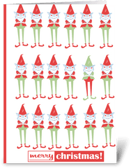 Gnome Christmas Pattern - Illustration Png