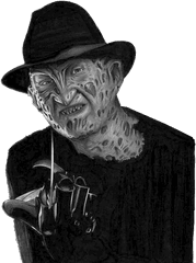 Freddy Krueger Transparent Background - Freddy Krueger Png White Black