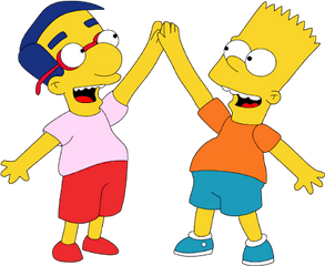 Ami De Bart Simpson Png - Bart Simpson And Milhouse