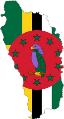 Dominica Flag Pictures - Commonwealth Of Dominica Flag Map Png