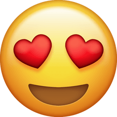 Heart Eyes Emoji [Download iPhone Emojis] Icon File HD - Free PNG