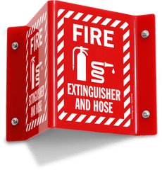 Fire Extinguisher And Hose Projecting Sign - Material Safety Data Sheet Icon Png