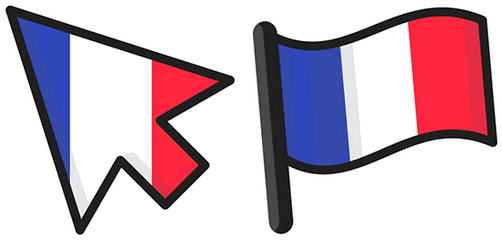 France Flag Cursor U2013 Custom Browser Extension - Flag Png