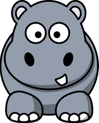 Animal Cliparts Download Free Clip Art - Clipart Cartoon Hippo Png