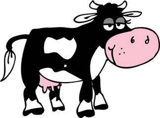 Clipart Grass Cow Transparent Free For - Cartoon Cow Png Transparent