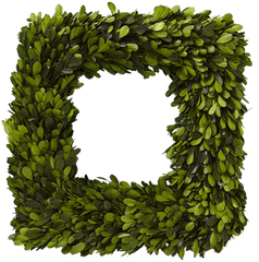 Boxwood Square Wreath - Transparent Square Wreath Png