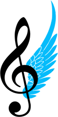 Treble Clef And Wing By Blueneonartist - D6olkmc Music Note Music Note Cutie Mark Png