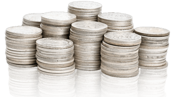 Silver Coins Transparent - Free PNG