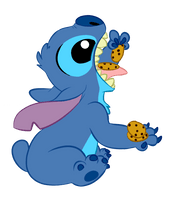 Biscuits Art Eating Stitch Fish PNG Download Free