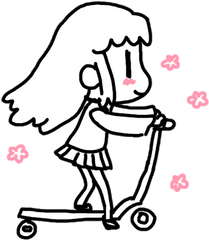 Kawaii Transparent Sticker Gif Gfycat - School Girl Cartoon Gif Png