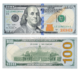 Us 100 Dollar Bill - 100 Dollar Bill Front And Back Png