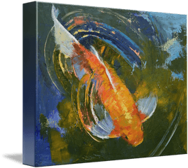 Water Ripples By Michael Creese - Acrylic Fish In Water Painting Png
