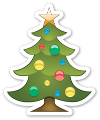 Clown Apple Emoji Transparent Png - Stickpng Christmas Tree Emoji Png