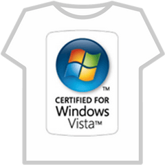 Certified For Windows Vista - Roblox Certified For Windows Vista Png