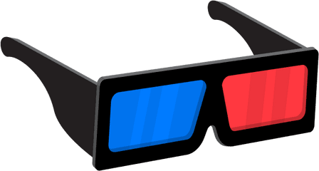 Black 3d Glasses - 3d Glass Png