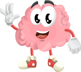 Smart Brain Clipart Station - Happy Brain Png