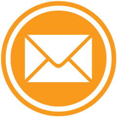 Email Icon Black Circle Envelope - Email Icon Orange Png