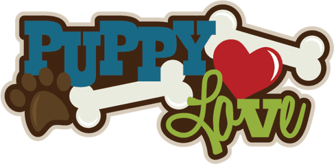 Puppy Love Svg Scrapbook Title - Miss Kate Cuttables Puppy Love Png