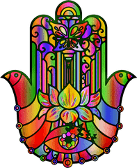 Watercolor Hamsa Hand Of Fatima - Hamsa Hand Png