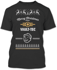 Fallout Video Game T Shirt Merry Christmas Vault - Tec T Shirt Versace T Shirt 2020 Png