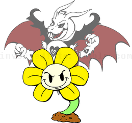 Undertale Characters - Inverted Fate Flowey Png