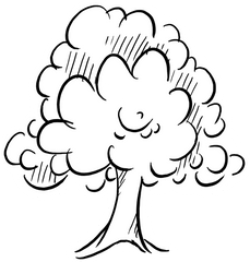 Tree Outline Graphic - Illustration Png