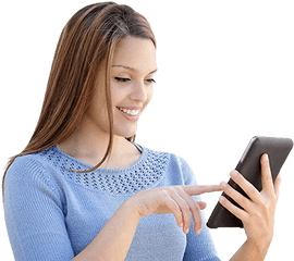 Png Free Girl - Girl With Phone Png