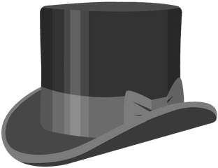 Top Hat Bow Illustration - Sombrero De Copa Animado Png