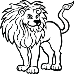 Lion Clipart Png Black And White - Desenho Para Colorir De LeÃ£o