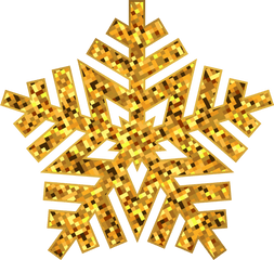 Gold Snowflake Decorative Png Images