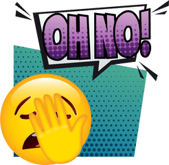 Emoji U2013 The Official Brand Oh No - Weary Face Facepalming Oh No Sticker Png