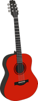 Guitar Music Red Free Download PNG HD