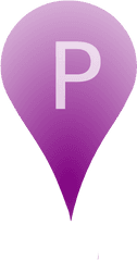 Pin Point Location Marker Purple Clip Art - Heart Png